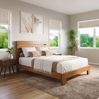 BERGEN WALNUT King Platform Bed